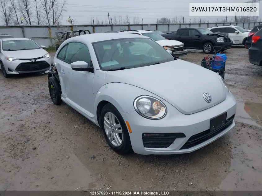 2017 Volkswagen Beetle Coupe VIN: 3VWJ17AT3HM616820 Lot: 12157528