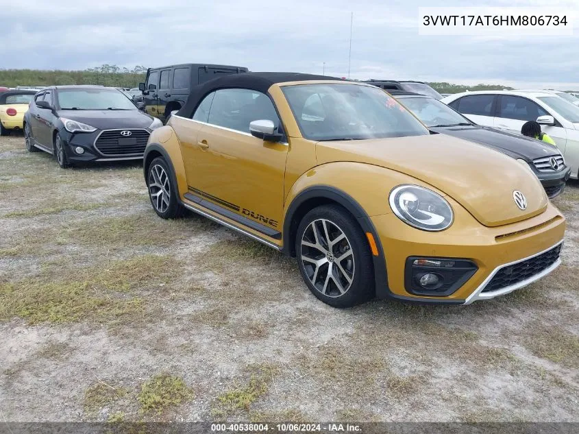 2017 Volkswagen Beetle 1.8T Dune VIN: 3VWT17AT6HM806734 Lot: 40538004