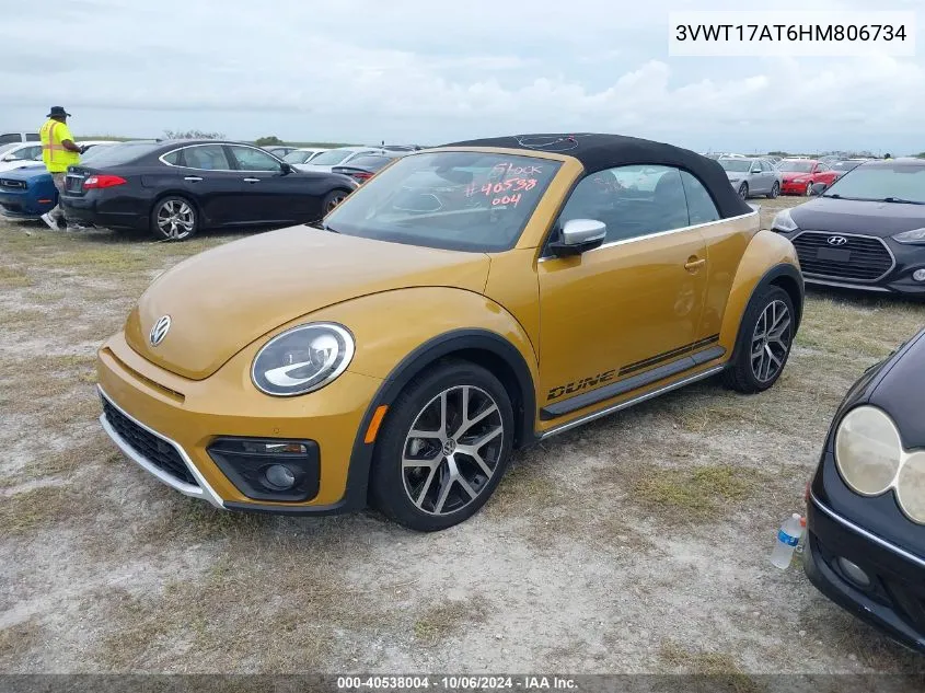 2017 Volkswagen Beetle 1.8T Dune VIN: 3VWT17AT6HM806734 Lot: 40538004