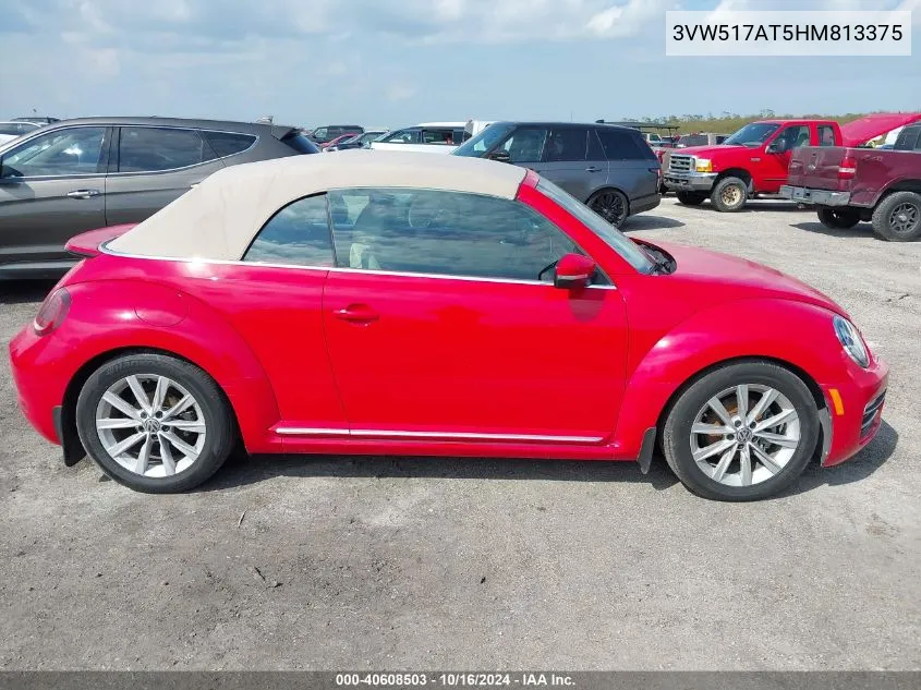 2017 Volkswagen Beetle #Pinkbeetle/1.8T Classic/1.8T S/1.8T Se/1.8T Sel VIN: 3VW517AT5HM813375 Lot: 40608503