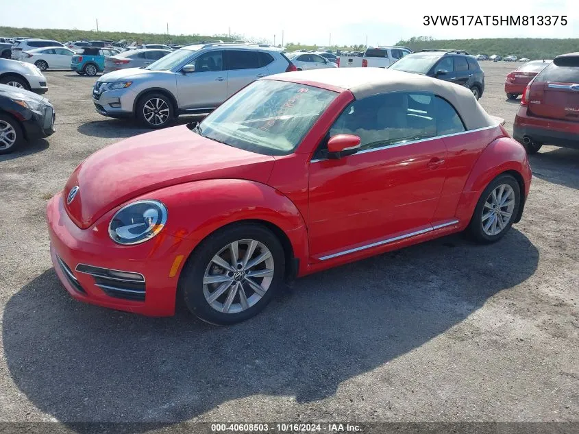 2017 Volkswagen Beetle #Pinkbeetle/1.8T Classic/1.8T S/1.8T Se/1.8T Sel VIN: 3VW517AT5HM813375 Lot: 40608503