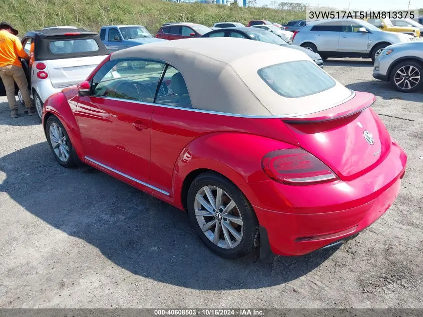 2017 Volkswagen Beetle #Pinkbeetle/1.8T Classic/1.8T S/1.8T Se/1.8T Sel VIN: 3VW517AT5HM813375 Lot: 40608503