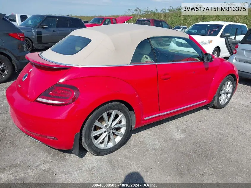 2017 Volkswagen Beetle #Pinkbeetle/1.8T Classic/1.8T S/1.8T Se/1.8T Sel VIN: 3VW517AT5HM813375 Lot: 40608503