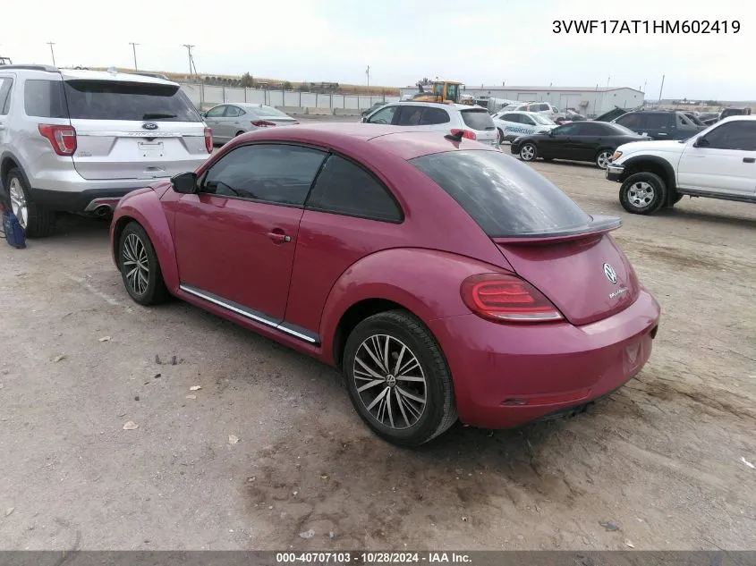 2017 Volkswagen Beetle VIN: 3VWF17AT1HM602419 Lot: 40707103