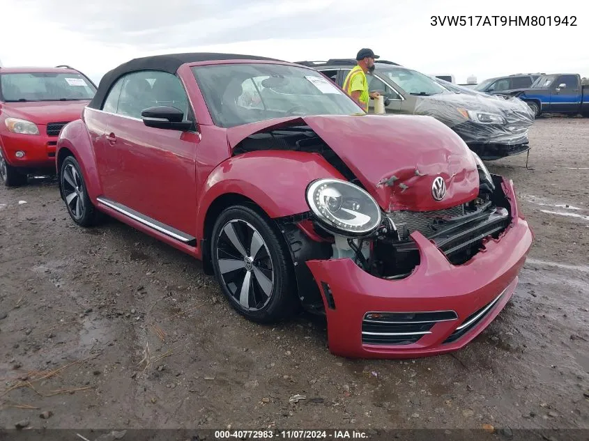 2017 Volkswagen Beetle #Pinkbeetle/1.8T Classic/1.8T S/1.8T Se/1.8T Sel VIN: 3VW517AT9HM801942 Lot: 40772983