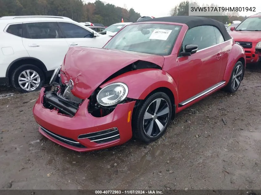 2017 Volkswagen Beetle #Pinkbeetle/1.8T Classic/1.8T S/1.8T Se/1.8T Sel VIN: 3VW517AT9HM801942 Lot: 40772983