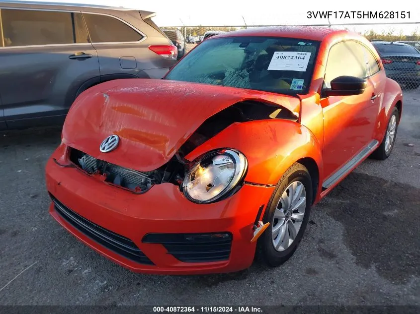 2017 Volkswagen Beetle #Pinkbeetle/1.8T Classic/1.8T S VIN: 3VWF17AT5HM628151 Lot: 40872364