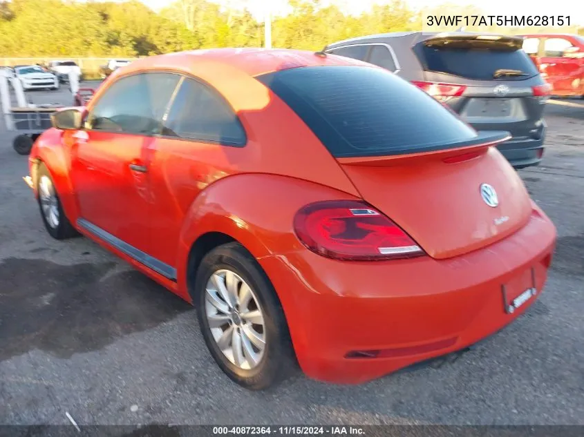 2017 Volkswagen Beetle #Pinkbeetle/1.8T Classic/1.8T S VIN: 3VWF17AT5HM628151 Lot: 40872364