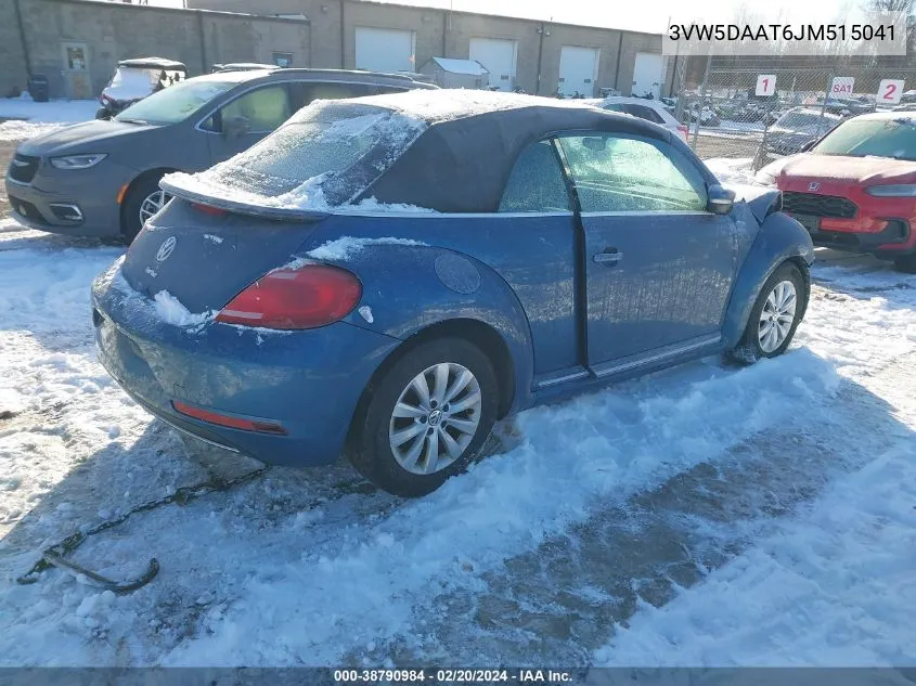 2018 Volkswagen Beetle 2.0T Coast/2.0T S/2.0T Se VIN: 3VW5DAAT6JM515041 Lot: 38790984