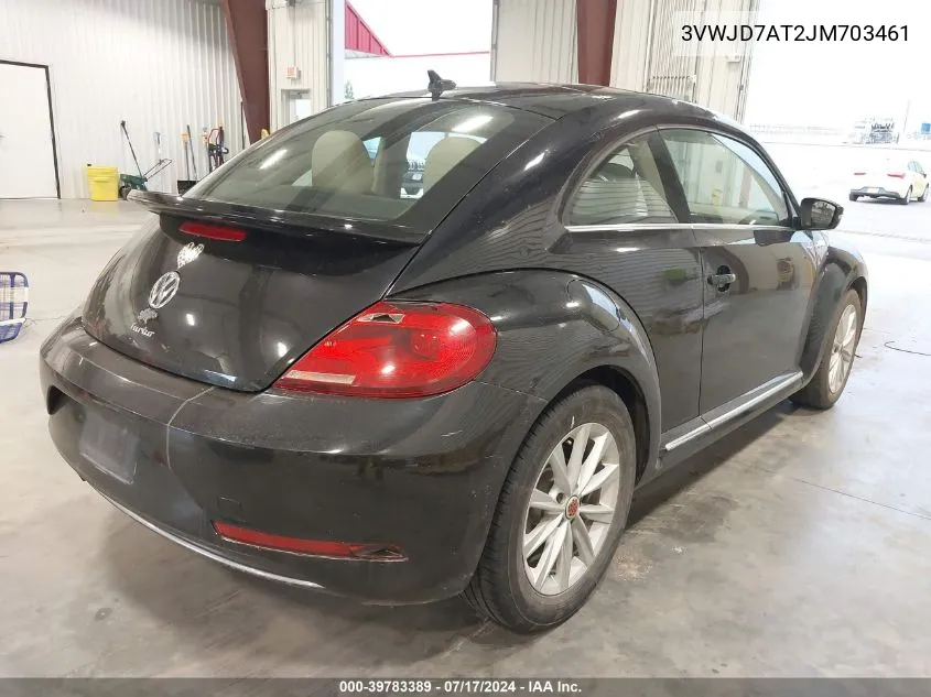 2018 Volkswagen Beetle 2.0T Se VIN: 3VWJD7AT2JM703461 Lot: 39783389