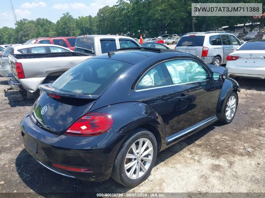 2018 Volkswagen Beetle 2.0T Se VIN: 3VWJD7AT3JM711388 Lot: 40038799