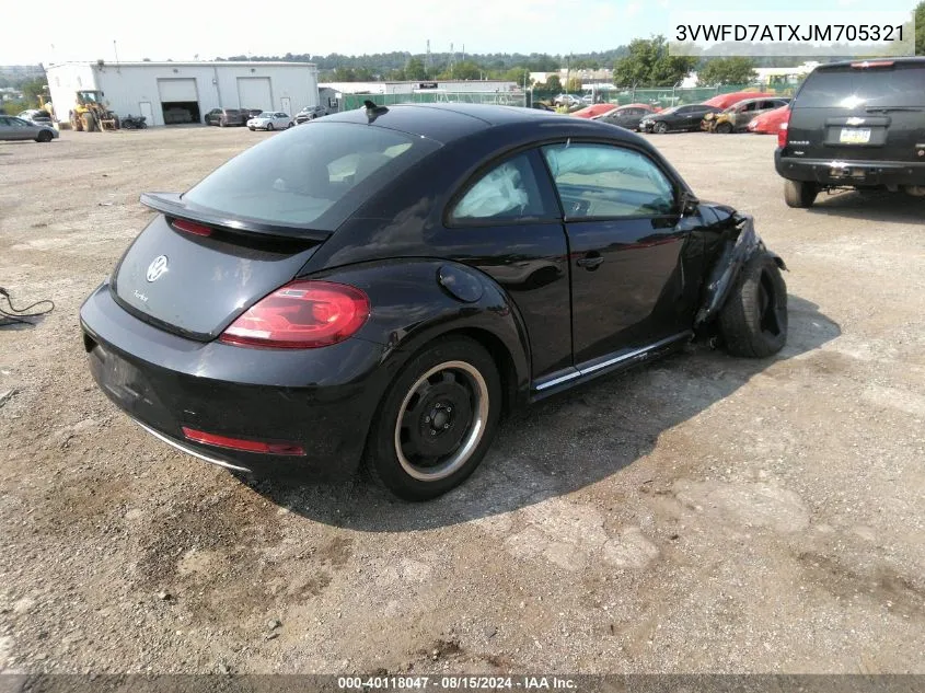 2018 Volkswagen Beetle 2.0T Coast/2.0T S VIN: 3VWFD7ATXJM705321 Lot: 40118047