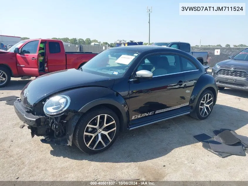 2018 Volkswagen Beetle Dune VIN: 3VWSD7AT1JM711524 Lot: 40501837