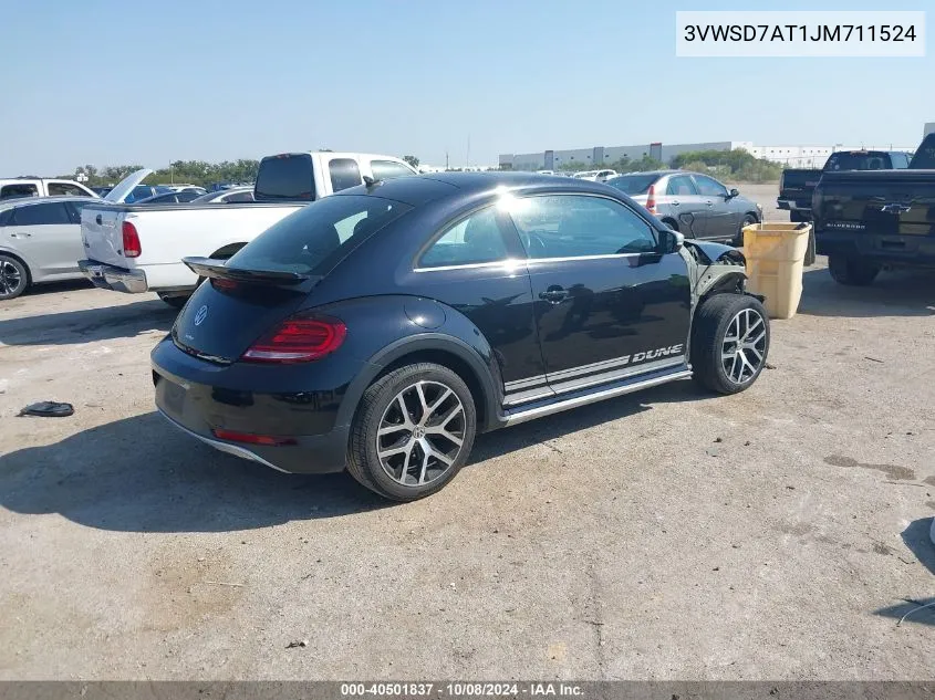 2018 Volkswagen Beetle Dune VIN: 3VWSD7AT1JM711524 Lot: 40501837