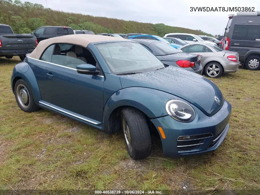 2018 Volkswagen Beetle S/Se/Coast VIN: 3VW5DAAT8JM503862 Lot: 40538739