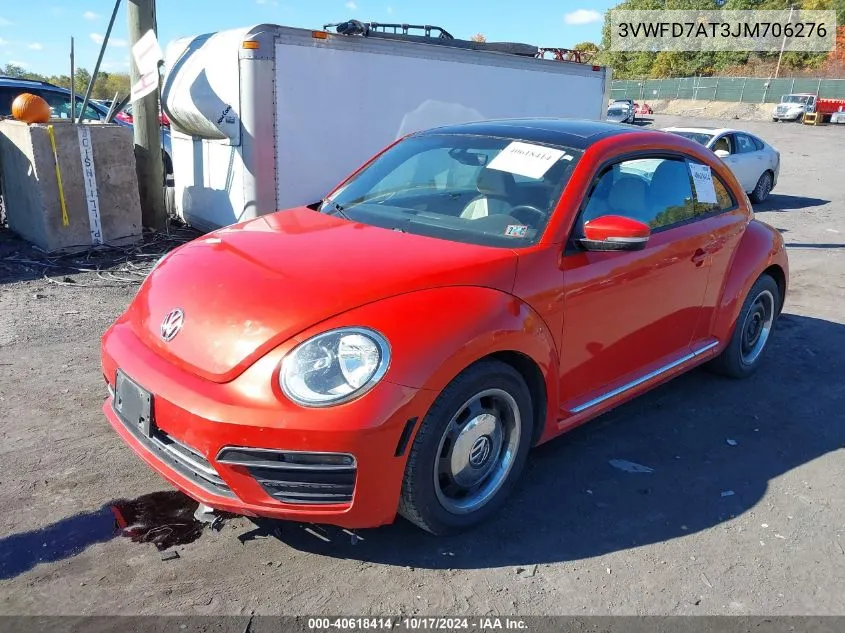 2018 Volkswagen Beetle 2.0T Coast/2.0T S VIN: 3VWFD7AT3JM706276 Lot: 40618414