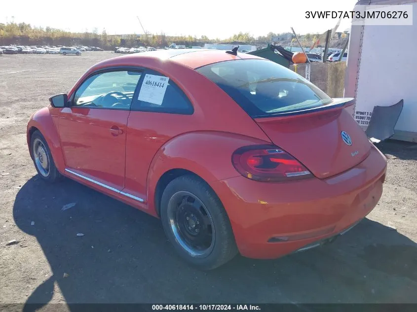 2018 Volkswagen Beetle 2.0T Coast/2.0T S VIN: 3VWFD7AT3JM706276 Lot: 40618414