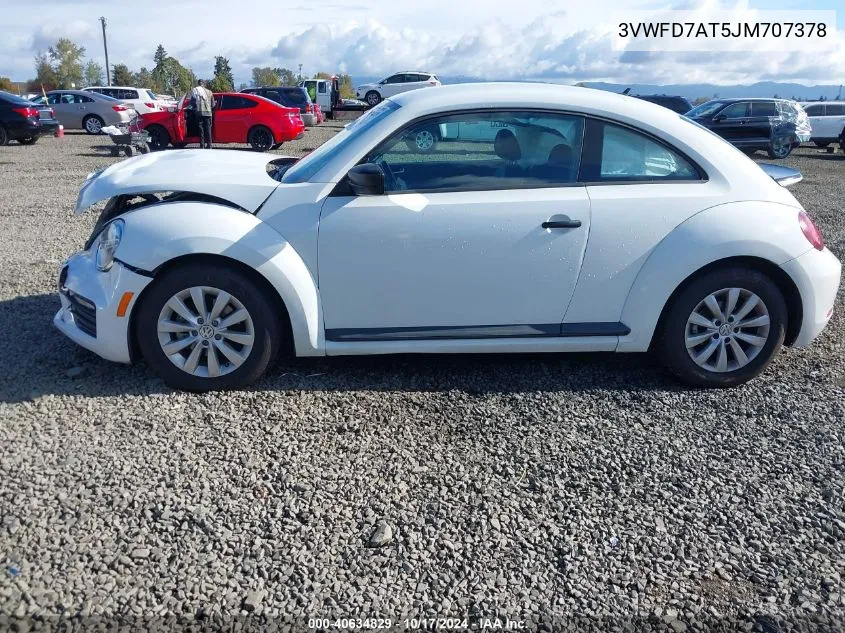 2018 Volkswagen Beetle 2.0T Coast/2.0T S VIN: 3VWFD7AT5JM707378 Lot: 40634829