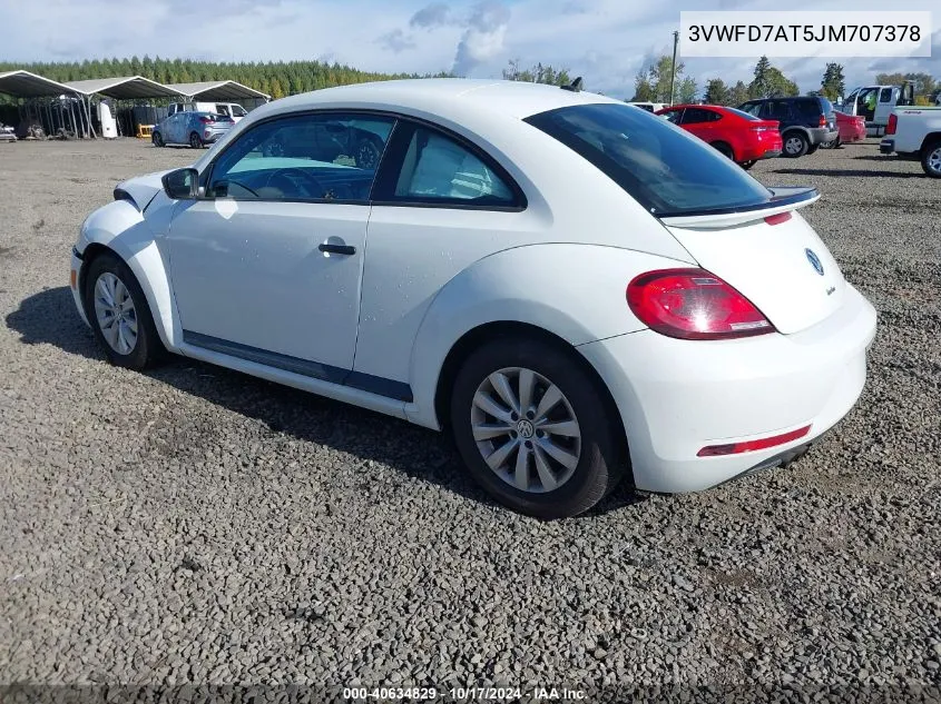 2018 Volkswagen Beetle 2.0T Coast/2.0T S VIN: 3VWFD7AT5JM707378 Lot: 40634829