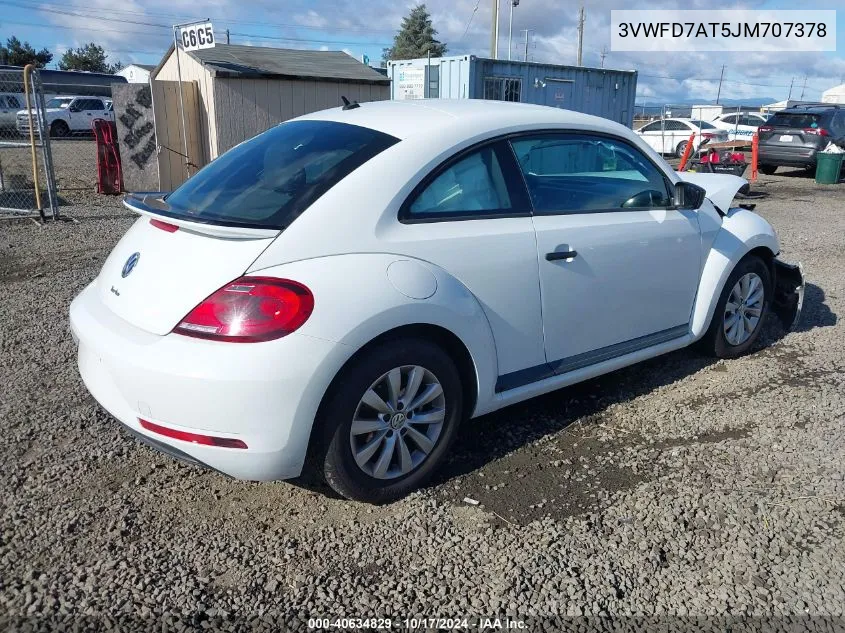 2018 Volkswagen Beetle 2.0T Coast/2.0T S VIN: 3VWFD7AT5JM707378 Lot: 40634829