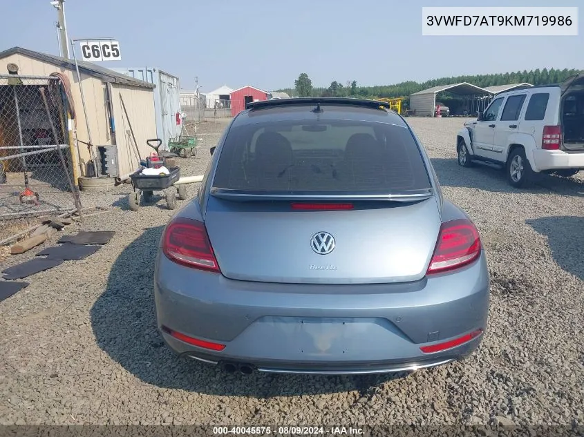 2019 Volkswagen Beetle 2.0T Final Edition Se/2.0T Final Edition Sel/2.0T S VIN: 3VWFD7AT9KM719986 Lot: 40045575