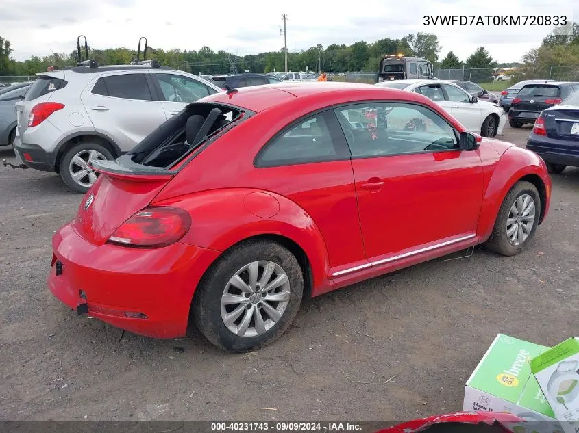 3VWFD7AT0KM720833 2019 Volkswagen Beetle 2.0T Final Edition Se/2.0T Final Edition Sel/2.0T S