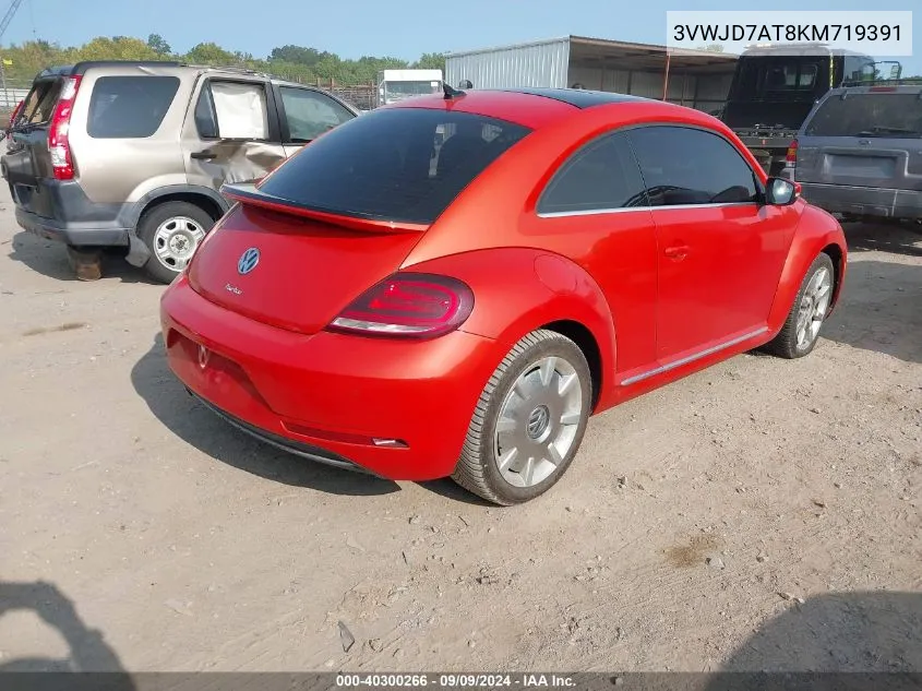 2019 Volkswagen Beetle 2.0T Se VIN: 3VWJD7AT8KM719391 Lot: 40300266