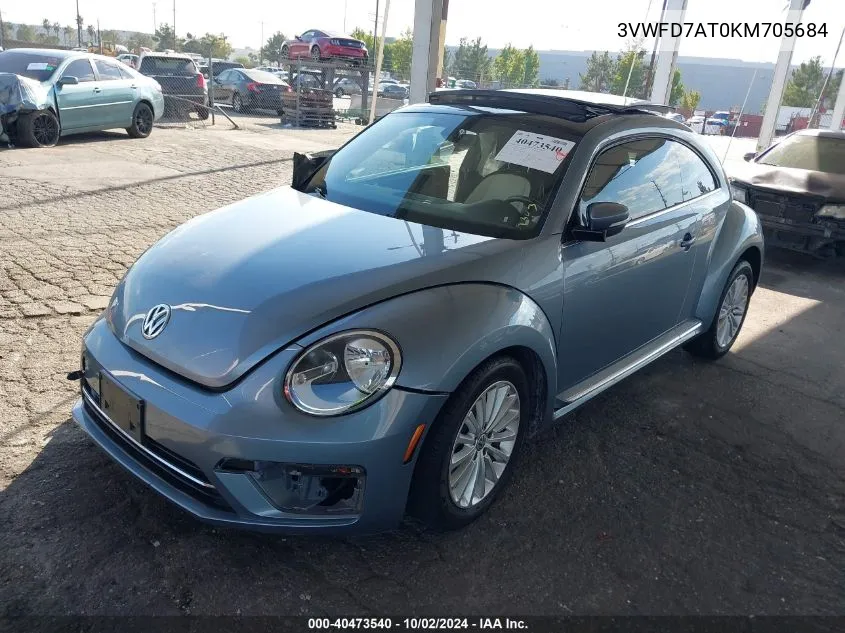 2019 Volkswagen Beetle 2.0T Final Edition Se/2.0T Final Edition Sel/2.0T S VIN: 3VWFD7AT0KM705684 Lot: 40473540