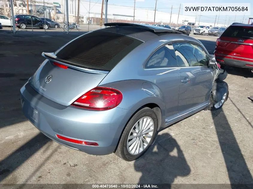 2019 Volkswagen Beetle 2.0T Final Edition Se/2.0T Final Edition Sel/2.0T S VIN: 3VWFD7AT0KM705684 Lot: 40473540