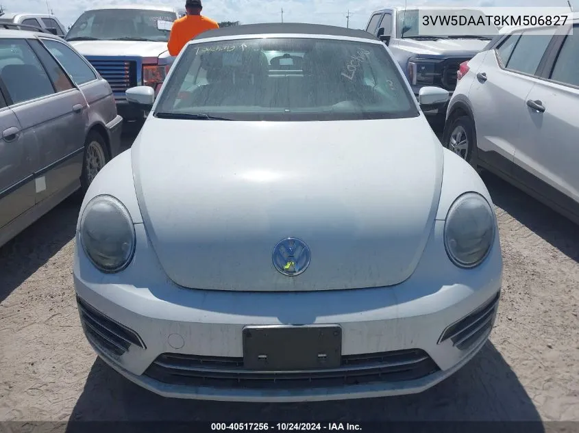 2019 Volkswagen Beetle S/Final Edition Se/Final VIN: 3VW5DAAT8KM506827 Lot: 40517256