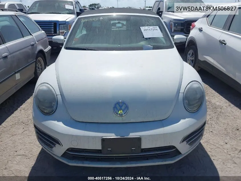 2019 Volkswagen Beetle S/Final Edition Se/Final VIN: 3VW5DAAT8KM506827 Lot: 40517256