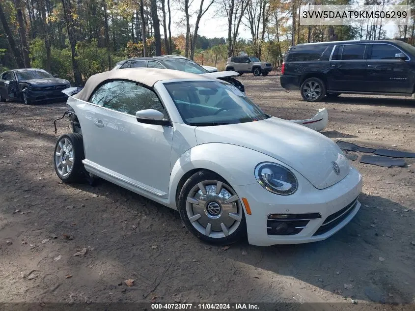 2019 Volkswagen Beetle 2.0T Final Edition Se/2.0T Final Edition Sel/2.0T S/2.0T Se VIN: 3VW5DAAT9KM506299 Lot: 40723077