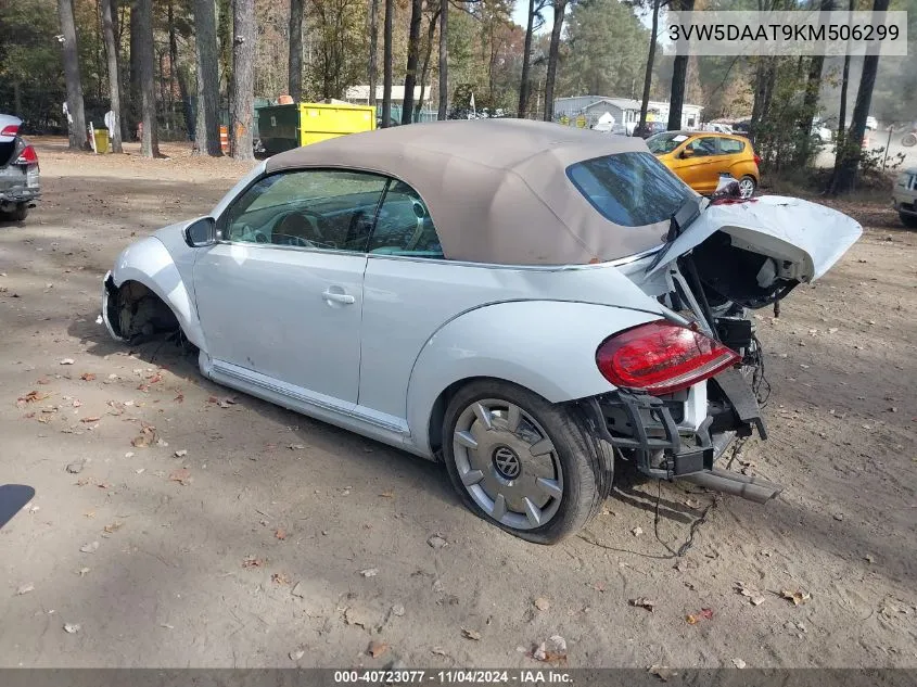 2019 Volkswagen Beetle 2.0T Final Edition Se/2.0T Final Edition Sel/2.0T S/2.0T Se VIN: 3VW5DAAT9KM506299 Lot: 40723077