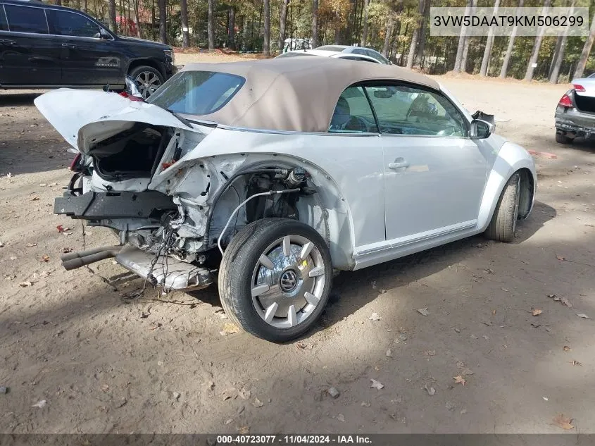 2019 Volkswagen Beetle 2.0T Final Edition Se/2.0T Final Edition Sel/2.0T S/2.0T Se VIN: 3VW5DAAT9KM506299 Lot: 40723077