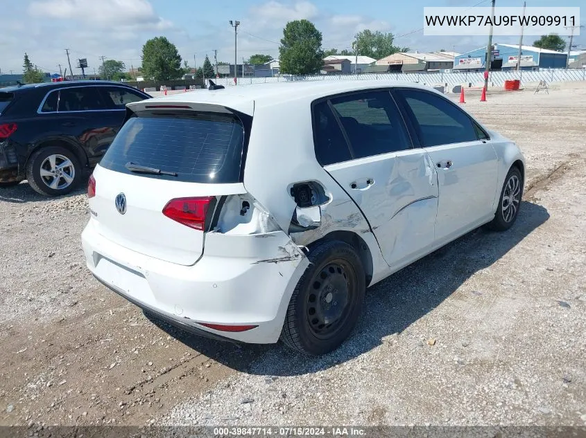 WVWKP7AU9FW909911 2015 Volkswagen E-Golf Limited Edition