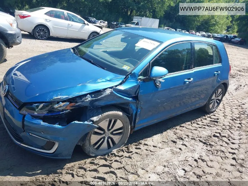 WVWPP7AU6FW902906 2015 Volkswagen E-Golf Sel Premium