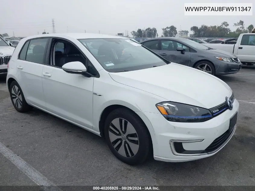 2015 Volkswagen E-Golf Sel Premium VIN: WVWPP7AU8FW911347 Lot: 40205925