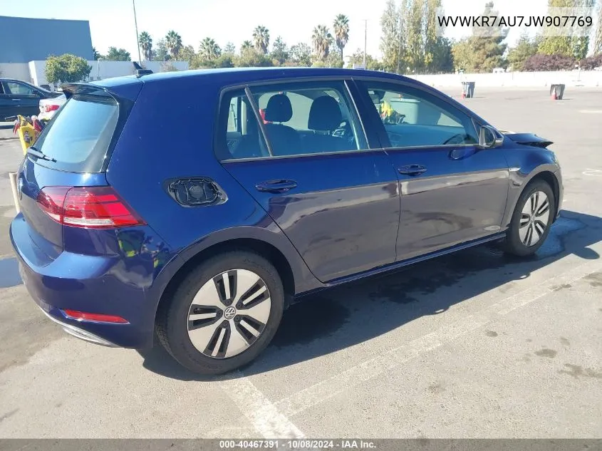 WVWKR7AU7JW907769 2018 Volkswagen E-Golf Se