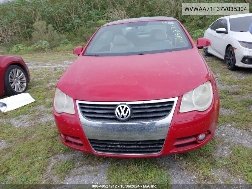 2007 Volkswagen Eos 2.0T VIN: WVWAA71F37V035304 Lot: 40527212