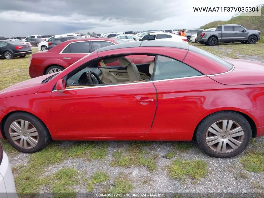 WVWAA71F37V035304 2007 Volkswagen Eos 2.0T