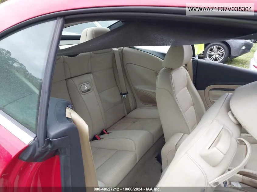 WVWAA71F37V035304 2007 Volkswagen Eos 2.0T