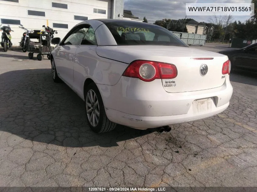 2008 Volkswagen Eos Lux VIN: WVWFA71F18V015561 Lot: 12097621