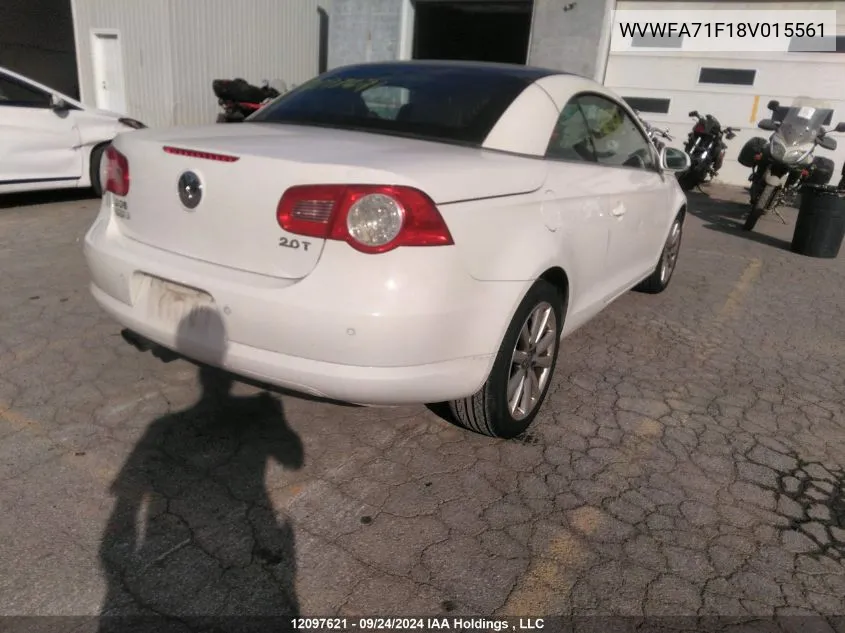 2008 Volkswagen Eos Lux VIN: WVWFA71F18V015561 Lot: 12097621