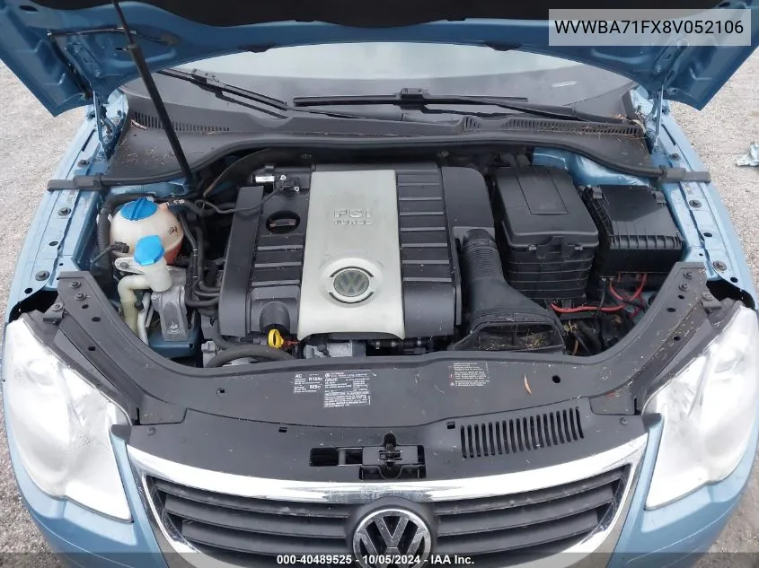 WVWBA71FX8V052106 2008 Volkswagen Eos Komfort/Turbo