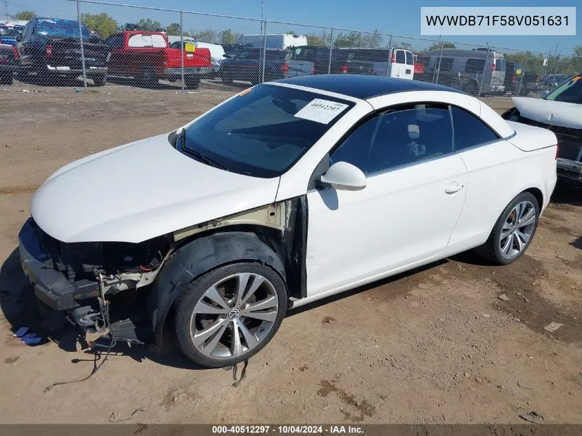 WVWDB71F58V051631 2008 Volkswagen Eos Vr6