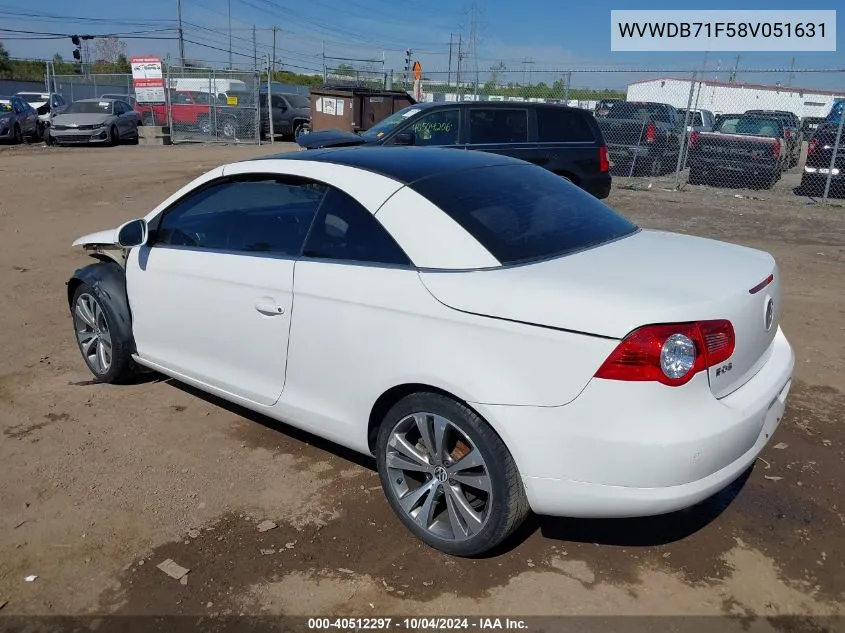 WVWDB71F58V051631 2008 Volkswagen Eos Vr6