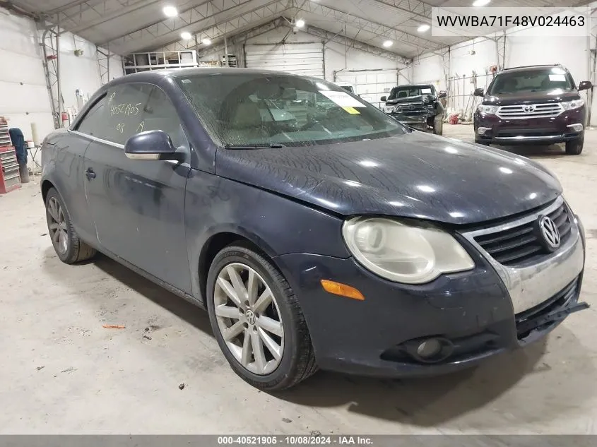 2008 Volkswagen Eos Komfort/Turbo VIN: WVWBA71F48V024463 Lot: 40521905