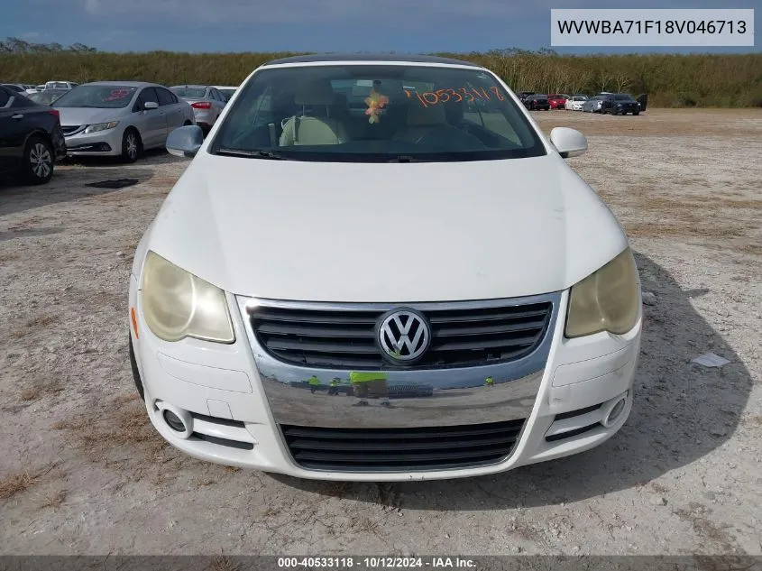 2008 Volkswagen Eos Komfort VIN: WVWBA71F18V046713 Lot: 40533118