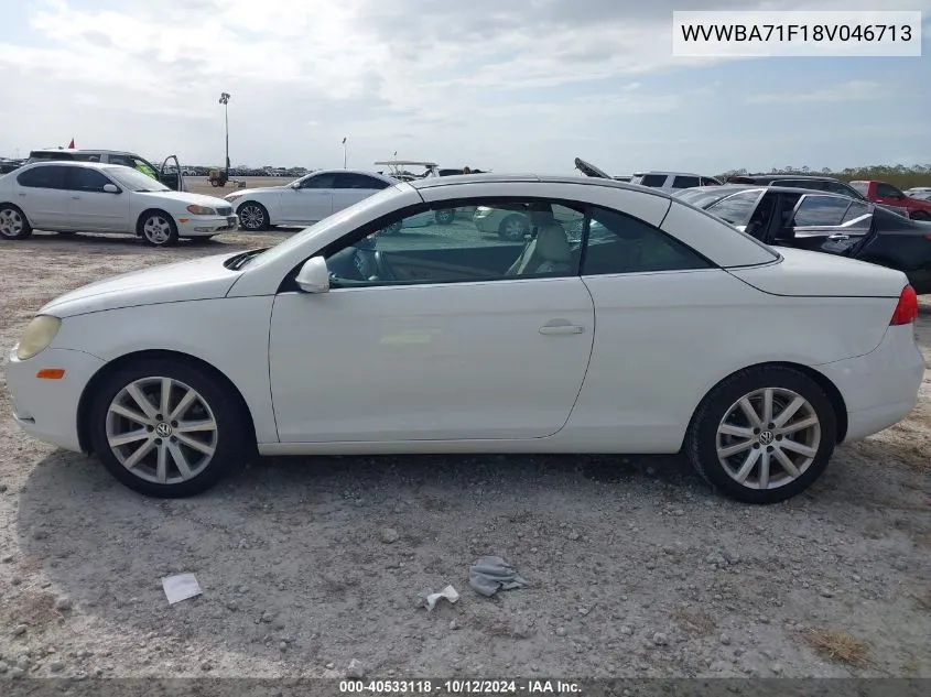 2008 Volkswagen Eos Komfort VIN: WVWBA71F18V046713 Lot: 40533118