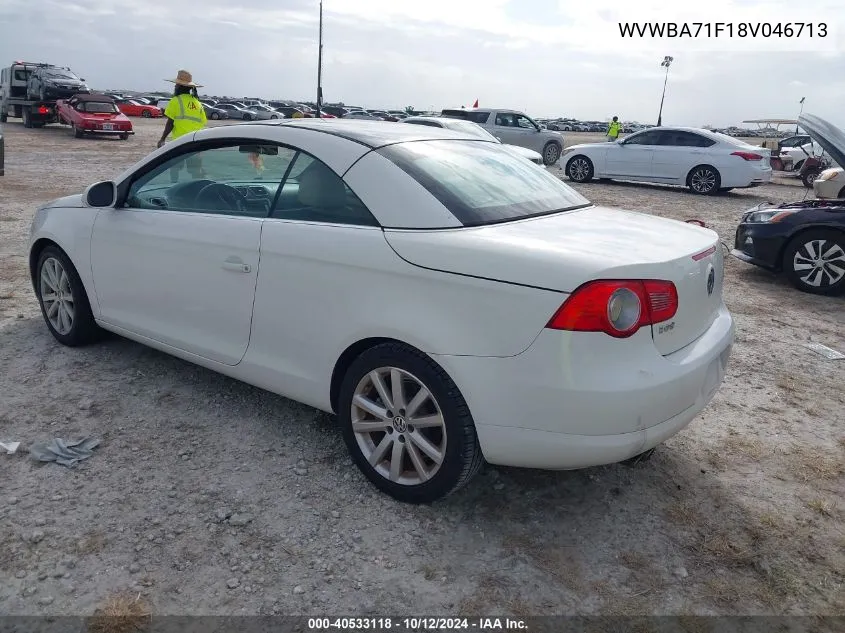 2008 Volkswagen Eos Komfort VIN: WVWBA71F18V046713 Lot: 40533118